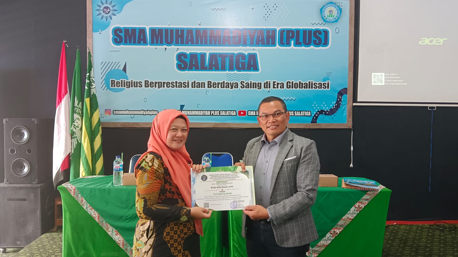 Prof. Dr. Rasimin, M.Pd., Dosen PLP FTIK UIN Salatiga, dalam acara penarikan mahasiswa PLP di SMA Muhammadiyah (Plus) Salatiga, Kamis (3/10/2024).