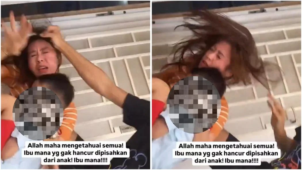 Tangkapan layar video kekerasan yang dialami oleh selebgram Anastasia Noor Widiastuti