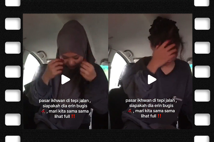 Tangkapan layar video viral Erin Bugis.