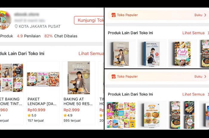 Tangkapan layar penjualan buku di Marketplace Indonesia.