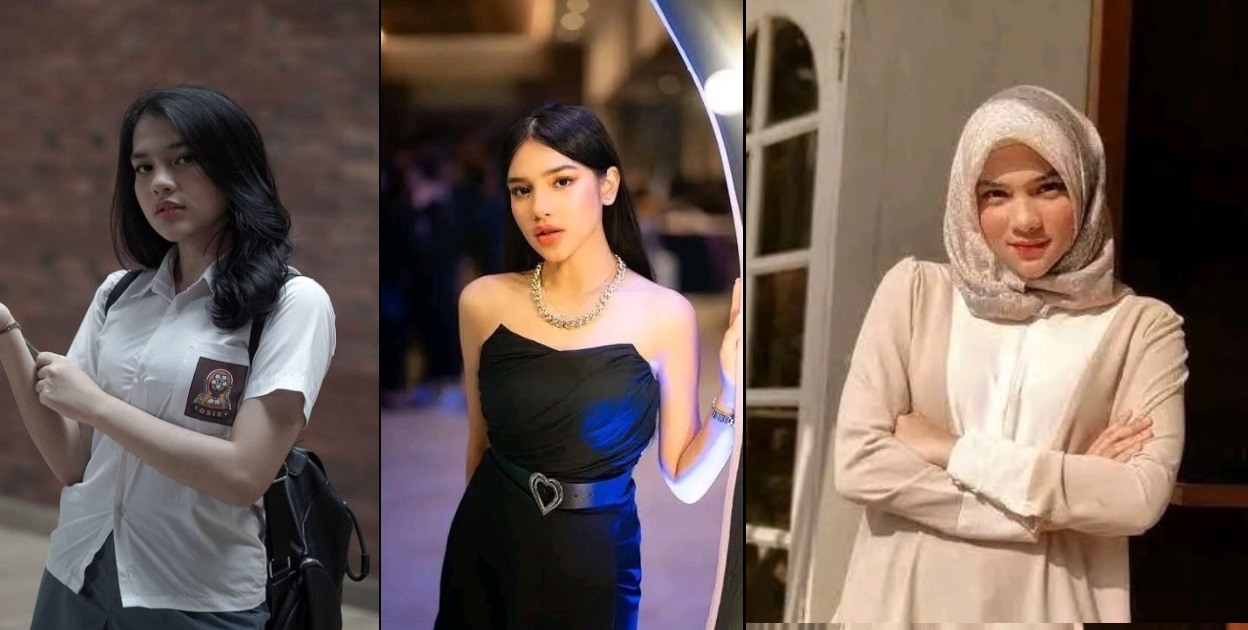 Kolase transformasi Davina Karamoy.