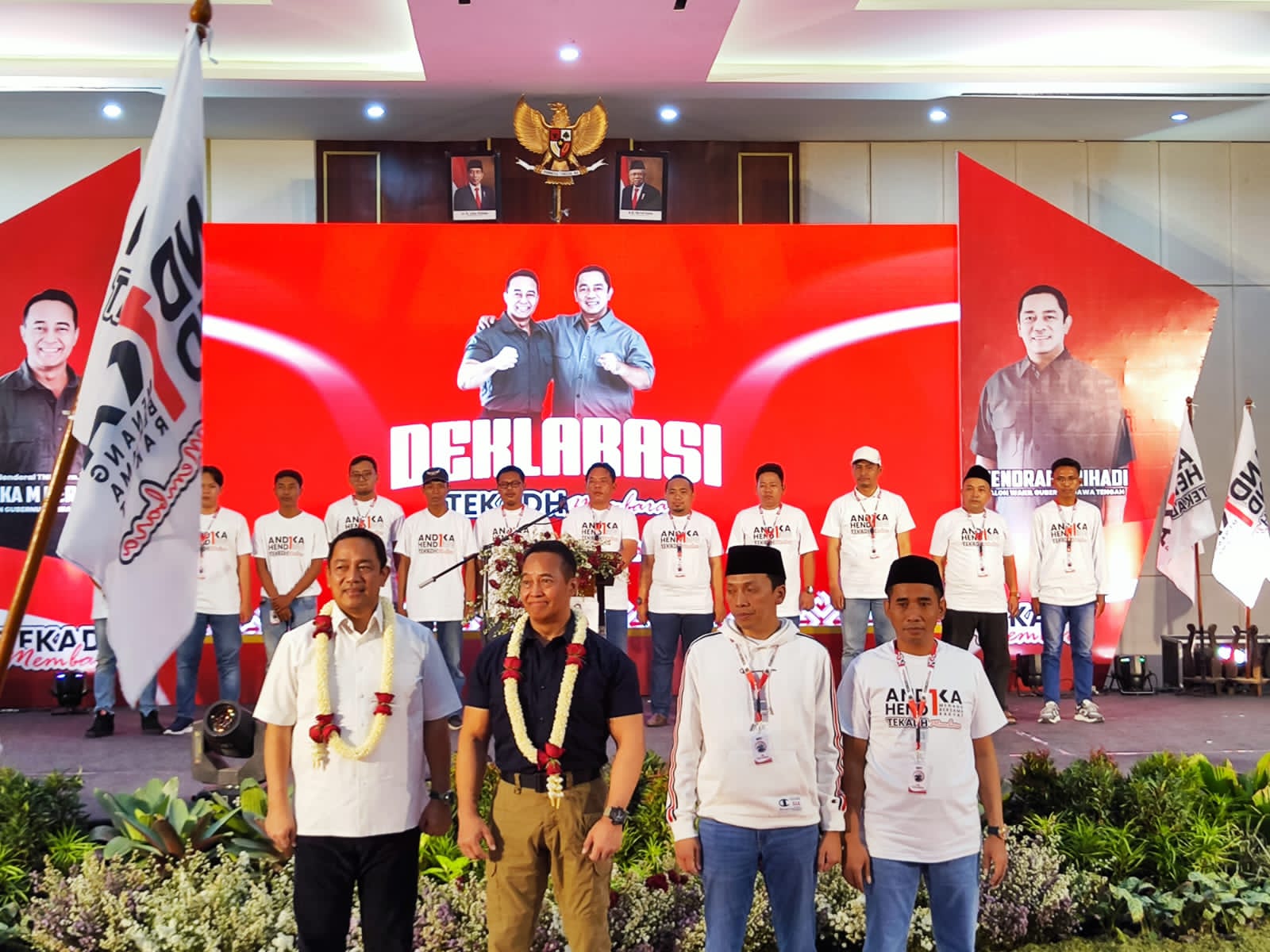 Tekadh Membara melaksanakan deklarasi dukungan pemenangan untuk Andika - Hendi di Legacy Convention Hall.