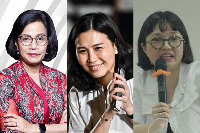 Sri Mulyani, Veronica Tan, dan Stella Christie, tiga dari 11 perempuan yang digadang bakal menjadi menteri di kabinet Prabowo Gibran periode 2024-2029.