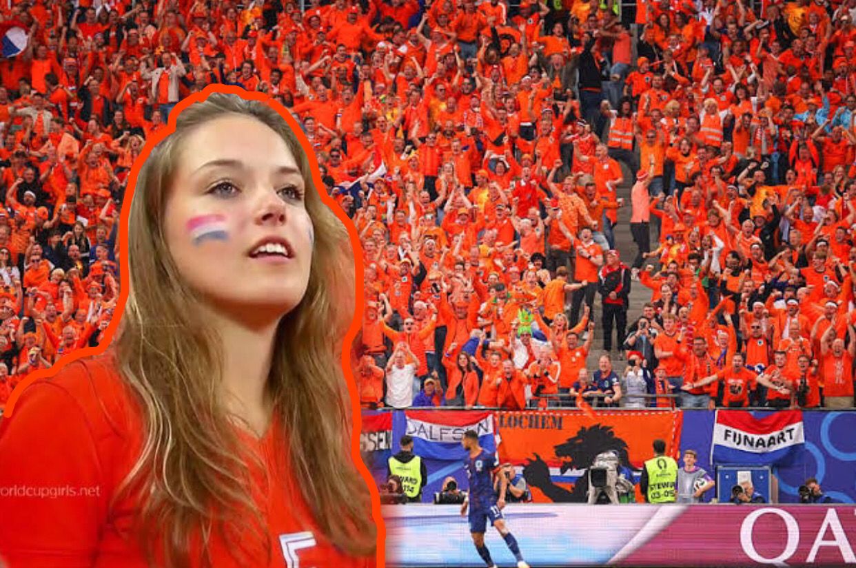 Ilustrasi : Penggemar wanita De Oranje beserta crowd
