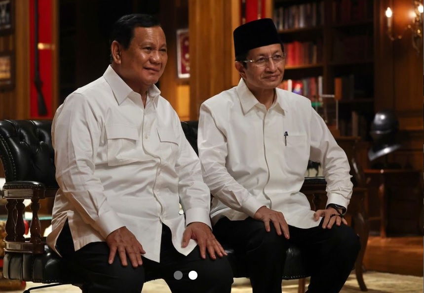 Presiden Prabowo Subianto telah menunjuk Prof. Dr. KH. Nasaruddin Umar sebagai Menteri Agama dalam Kabinet Merah Putih untuk periode 2024-2029.