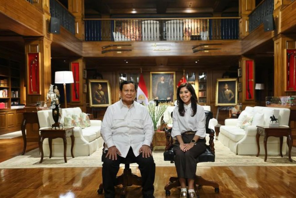 Potret Meutya Hafid bersama Presiden Prabowo Subianto