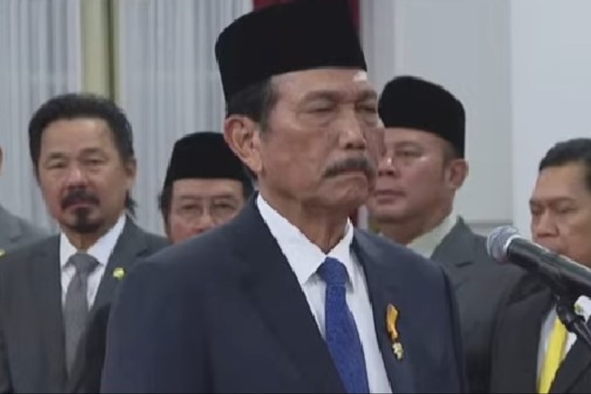Luhut Binsar Pandjaitan tampak hadir dalam acara pelantikan Menteri Kabinet Merah Putih Prabowo Subianto.