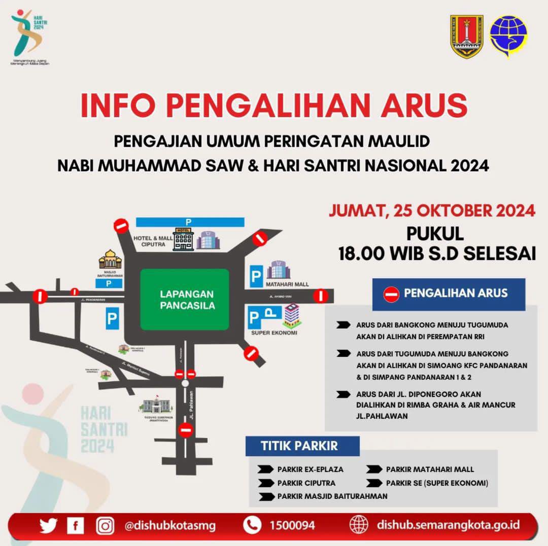 Pengalihan Arus Lalu Lintas Jalan Raya Sekitar Simpang Lima