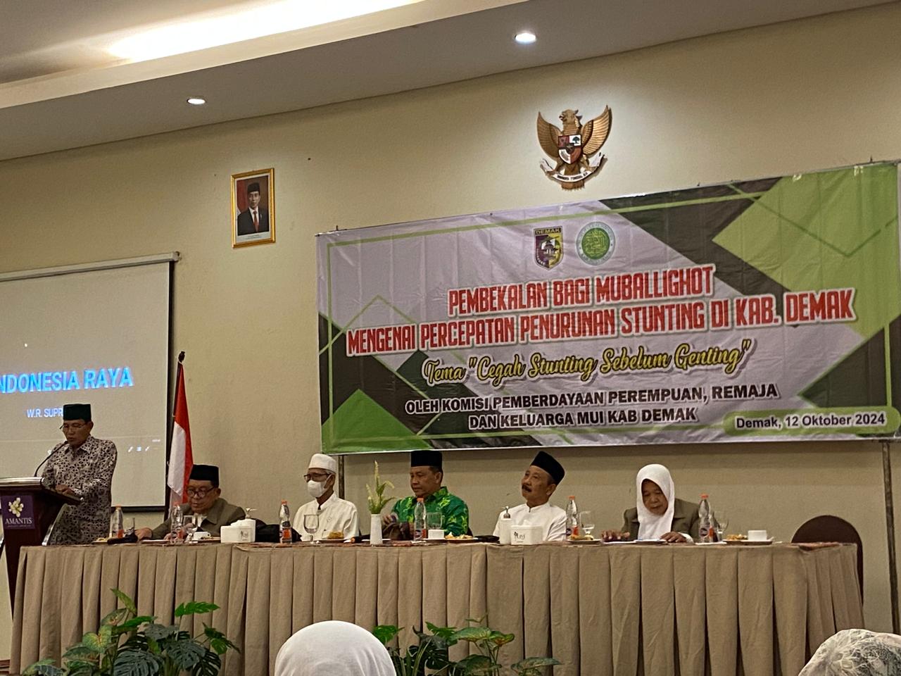 Kepala Dinpermades P2KB Taufik Rifai bersama MUI Kabupaten Demak gelar sosialisasi stunting. (Wahibpribadi)
