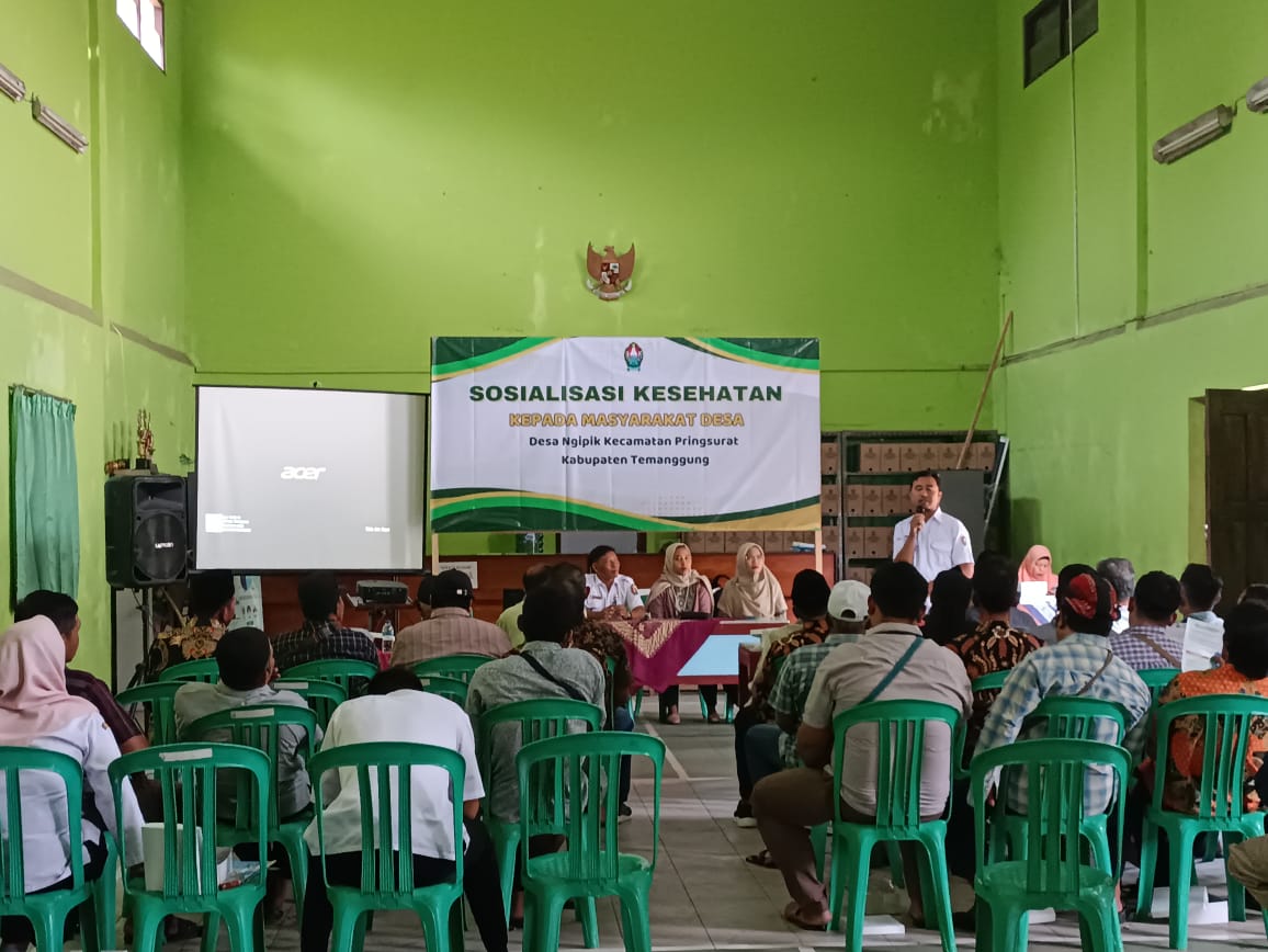Sosialisasi program Jaminan Kesehatan Nasional (JKN) yang diinisiasi Pemerintah Desa Ngipik, Kecamatan Pringsurat, Kabupaten Temanggung. PUPUT PUSPITASARI/JAWA POS RADAR SEMARANG
