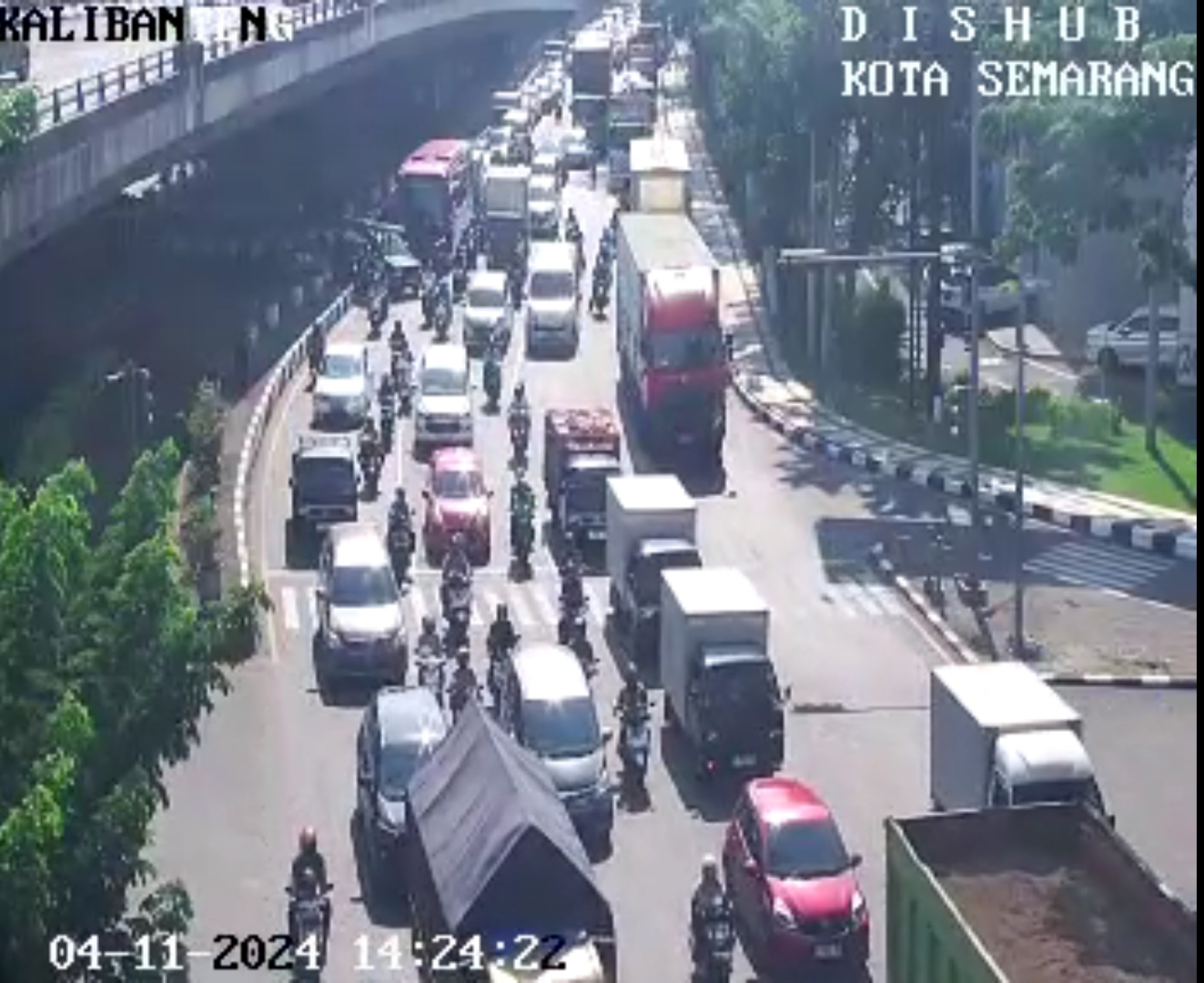 Tangkapan layar ATCS di Simpang Kalibanteng Semarang
