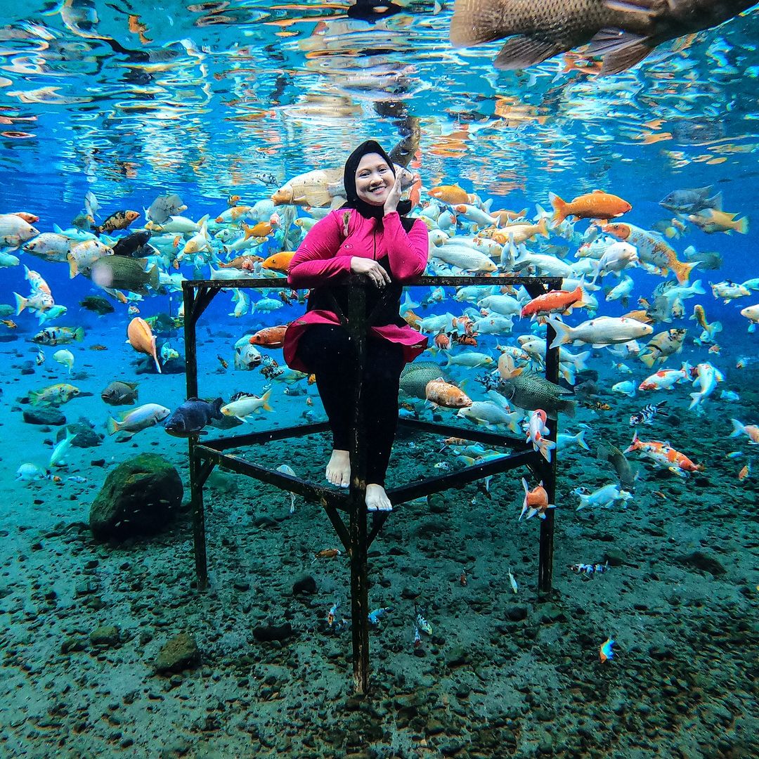 Salah satu spot foto yang berada di Umbul Ponggok