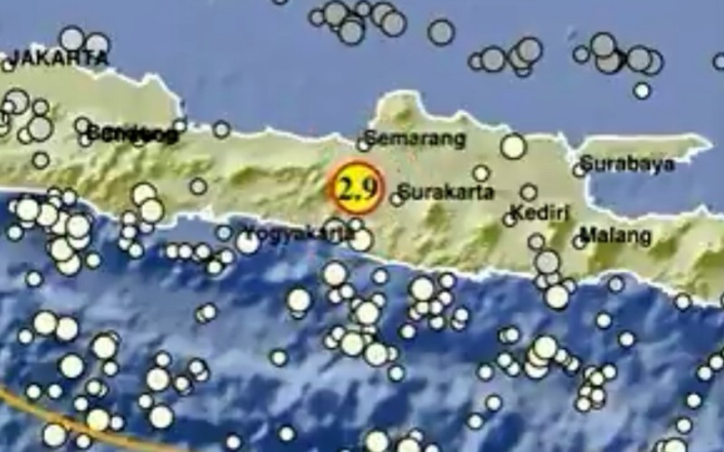 Gempa di Kota Salatiga, Jumat (8/11/2024).