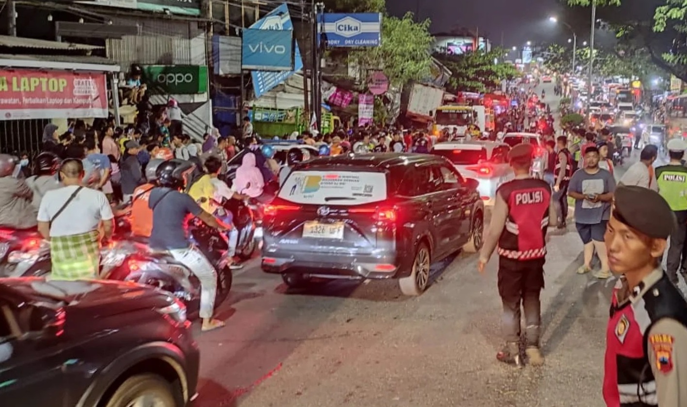 Kecelakaan diturunan Silayur, Jalan Prof Hamka, Ngaliyan, Kota Semarang, Kamis (21/11/2024).