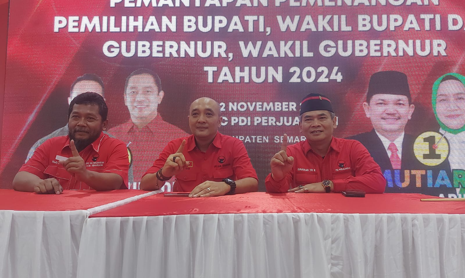 Pendidikan Politik Pemantapan Pemenangan Pemilihan Bupati-Wakil Bupati dan Gubernur-Wakil Gubernur Tahun 2024, di kantor DPC PDI Perjuangan Kabupaten Semarang.
