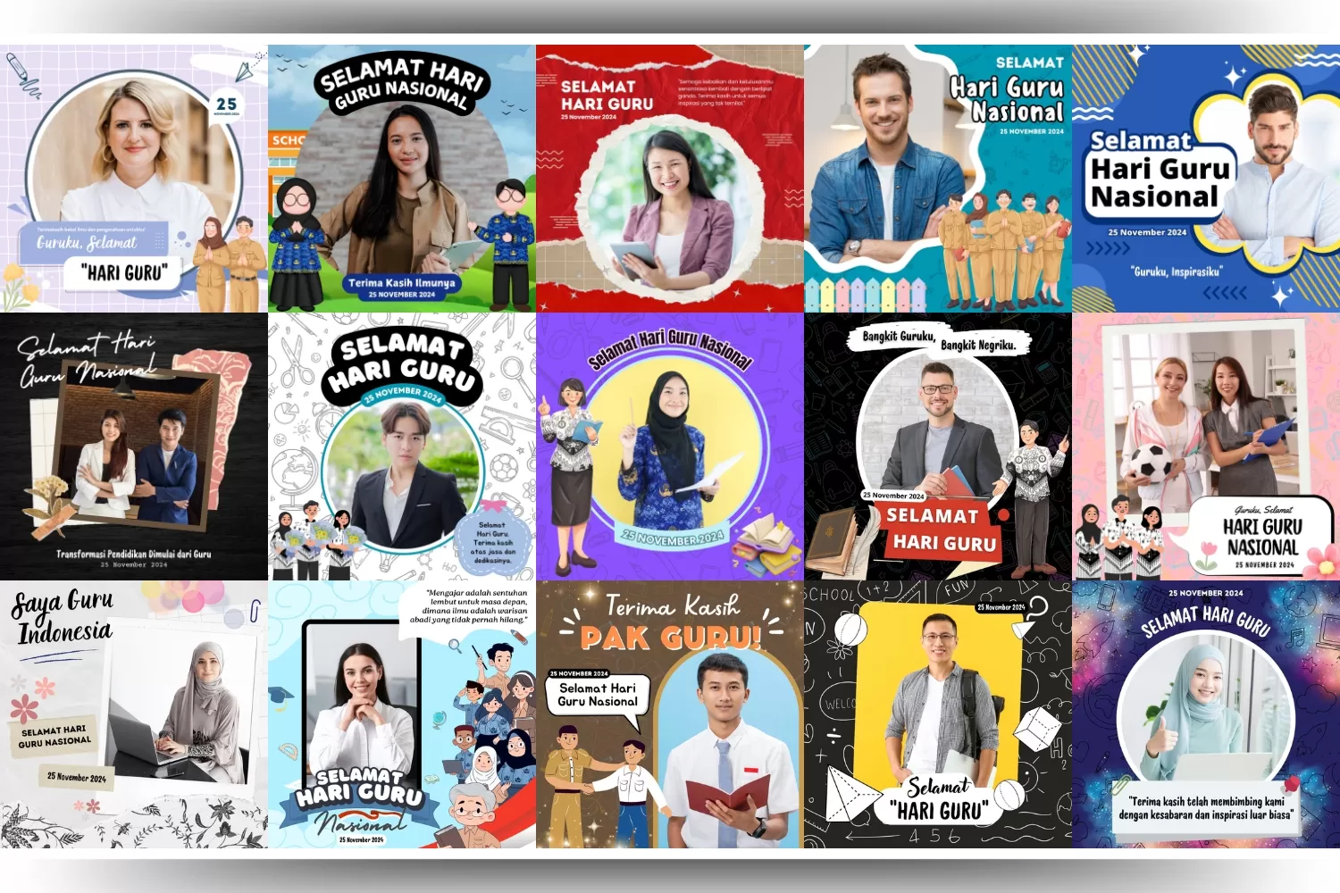 Twibbon Hari Guru Nasional 2024