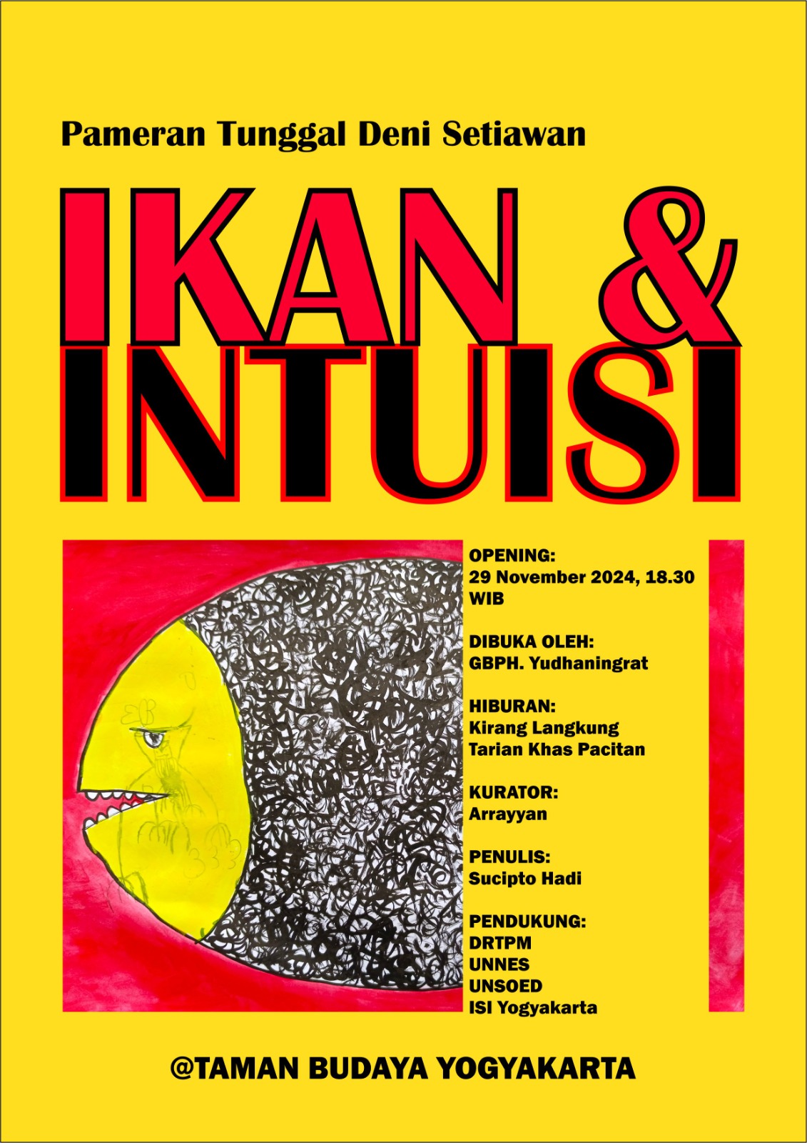 Ikan-ikan Deni Setiawan yang Berenang di Antara Mitologi dan Intuisi Masa Silam