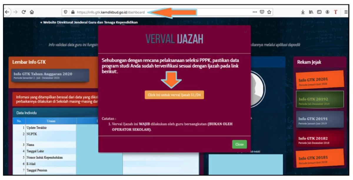 Cara Verval Ijazah di Info GTK Kemendikbud untuk Daftar PPG dan PPPK