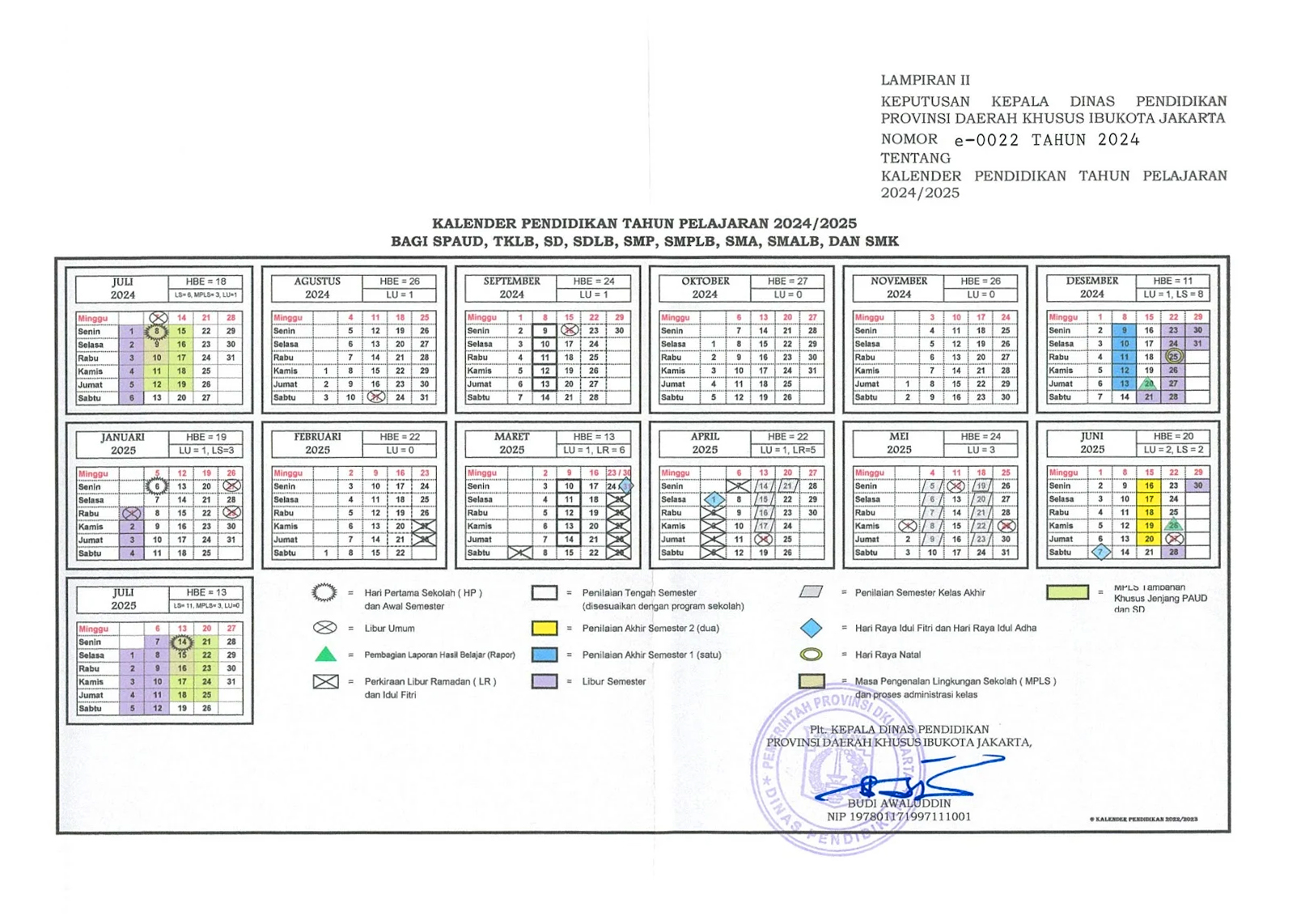 Kalender Pendidikan 2024 -2025
