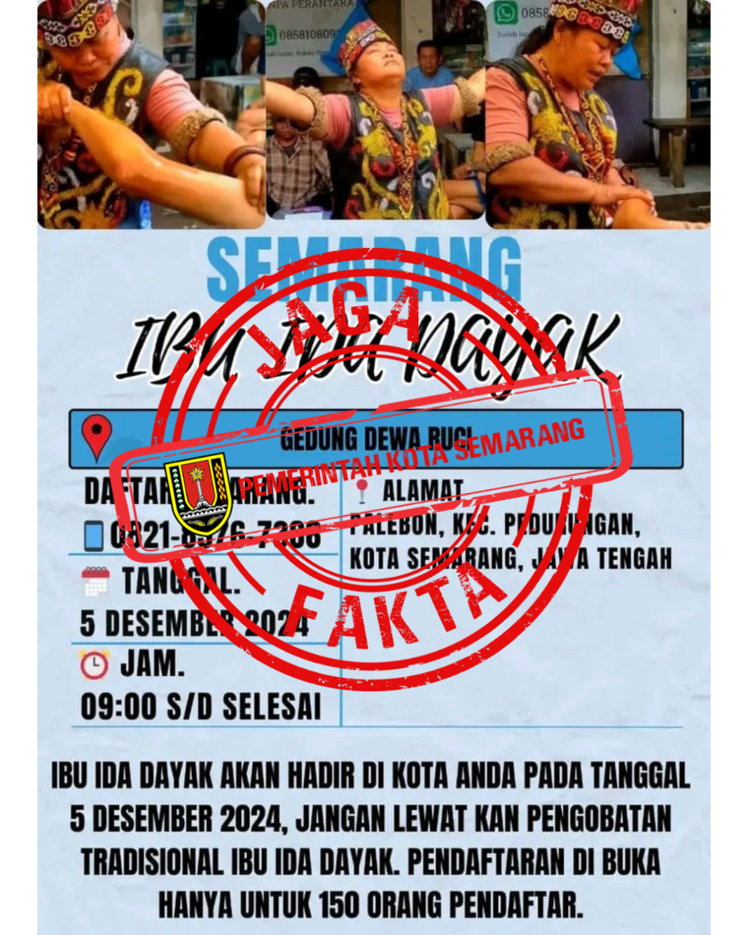 Ida Dayak Hoaks di Kota Semarang