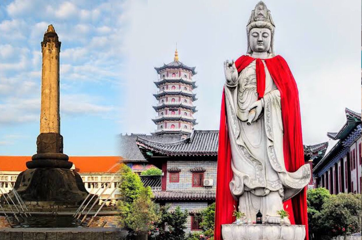 Potret Tugumuda Semarang dan salah satu landmark kuil di Wenchangli District Fuzhou