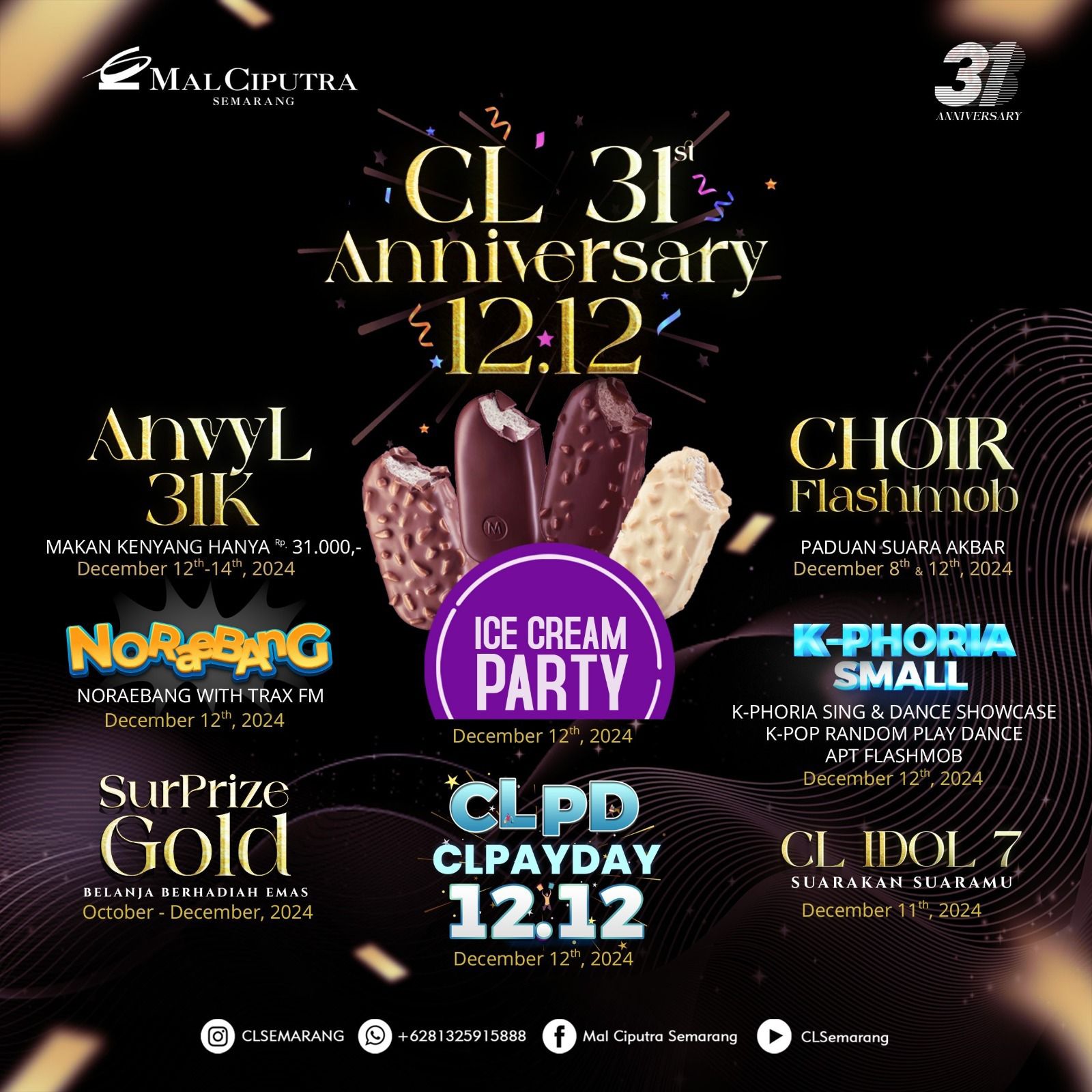 Rangkaian acara seru Road to CL 31st Anniversary.
