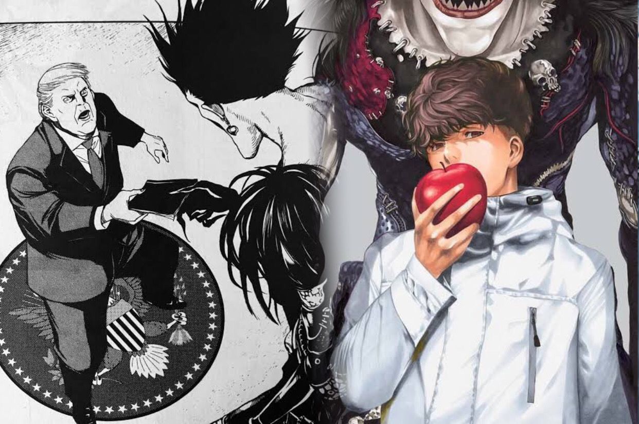 Karakter Donald Trump dan Minoru Tanaka dalam A-Kira Death Note : Short Stories
