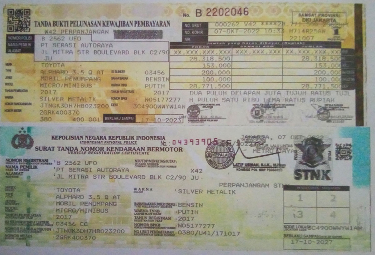 STNK MOBIL
