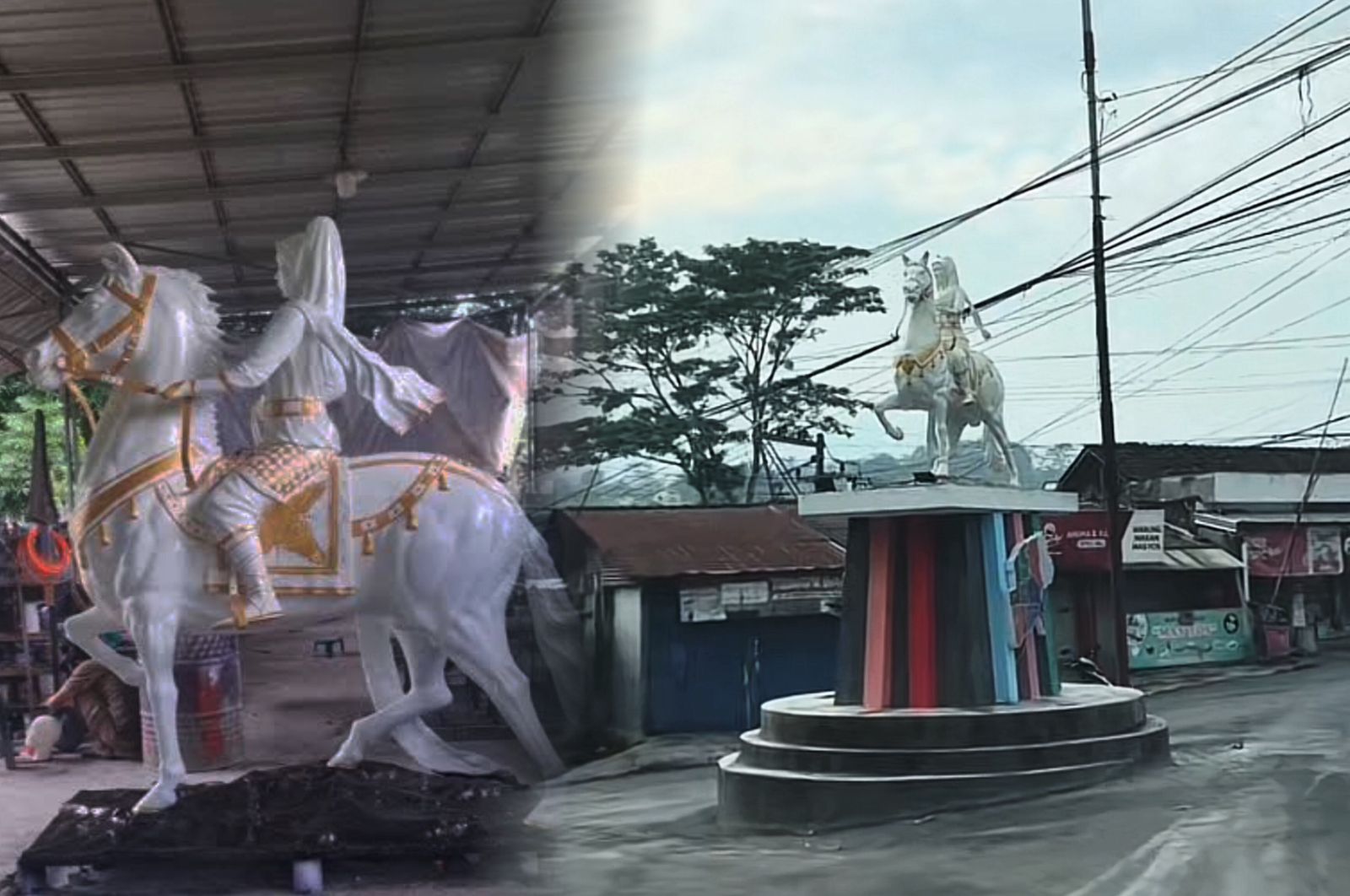 Potret: Patung Nyi Pandansari di Boja Kendal serta Proses Pembuatannya