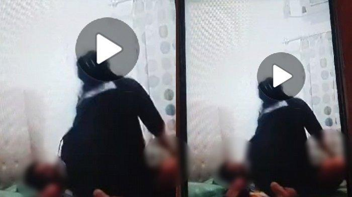 Tangakapan layar video oknum polisi.