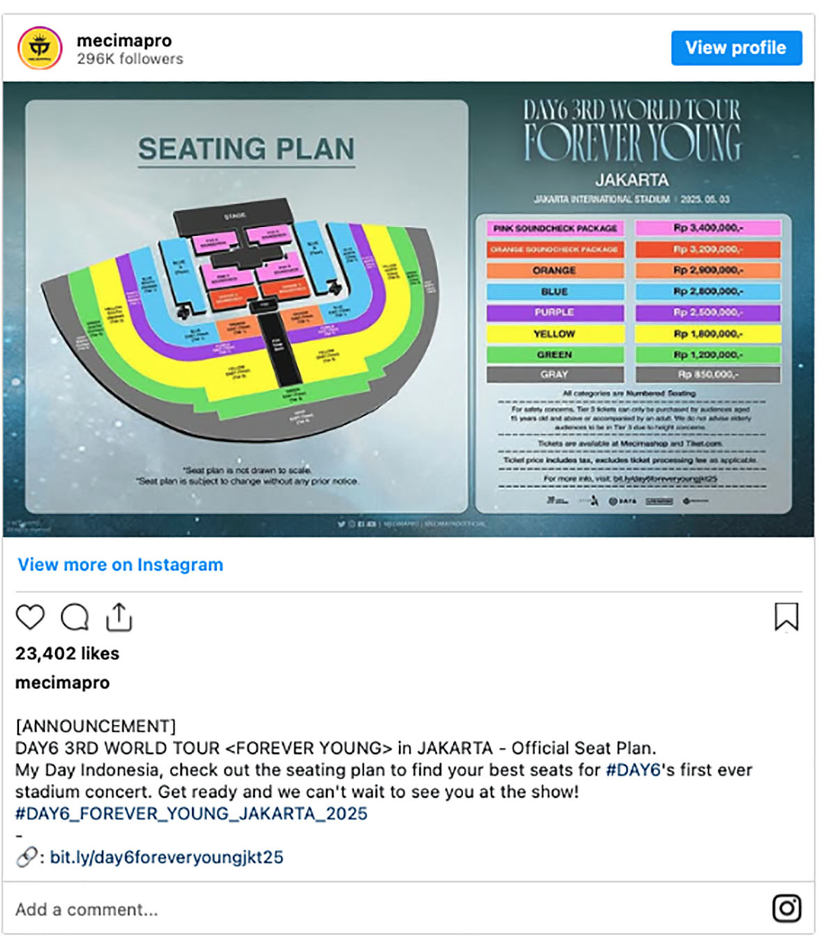 Seating Plan DAY6