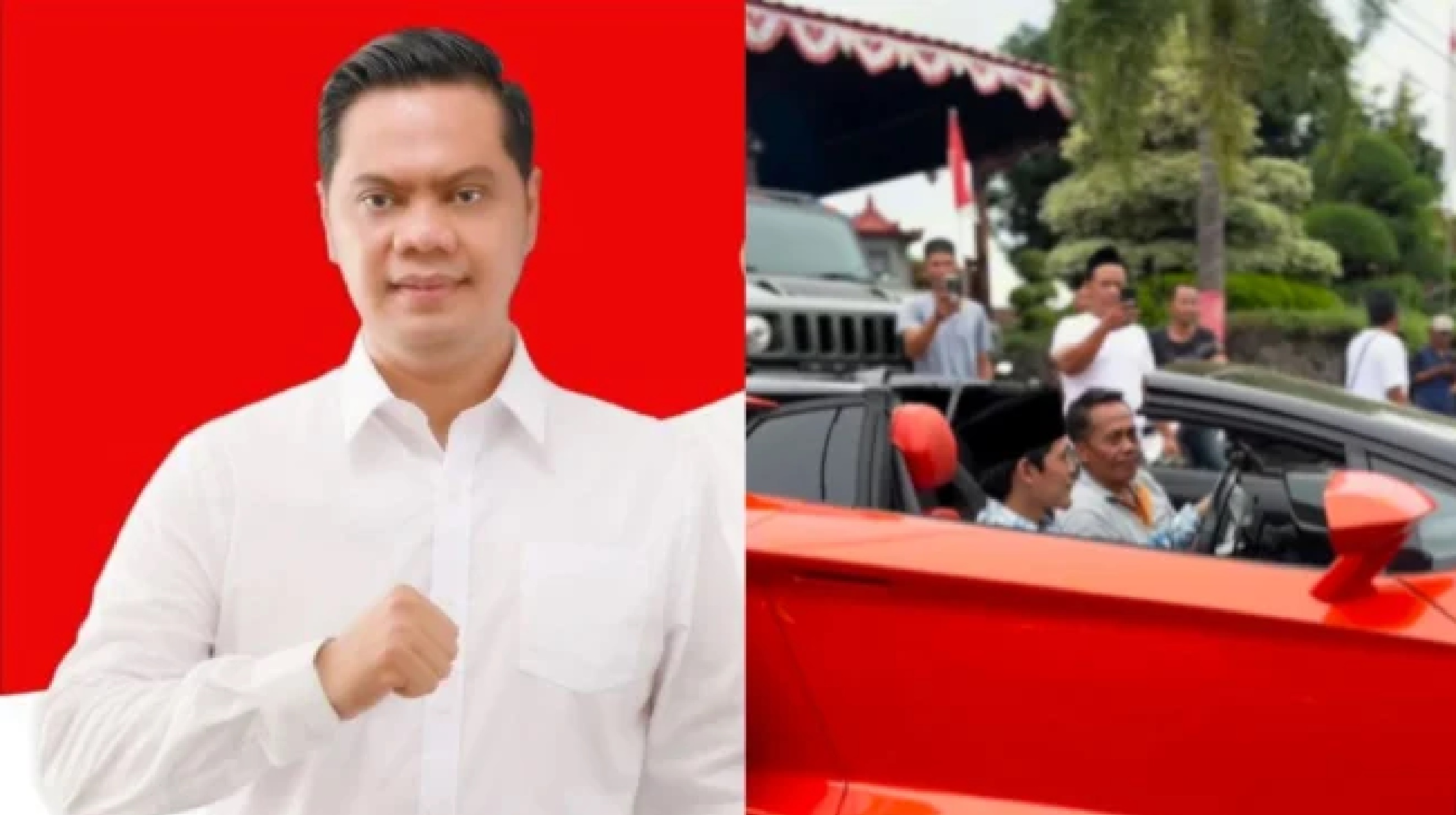 Bupati Jepara Terpilih Pilkada 2024, Witiarso Utomo bersama Gus Iqdam mengendarai Lamborghini yang tidak terdaftar di LKHPN KPK
