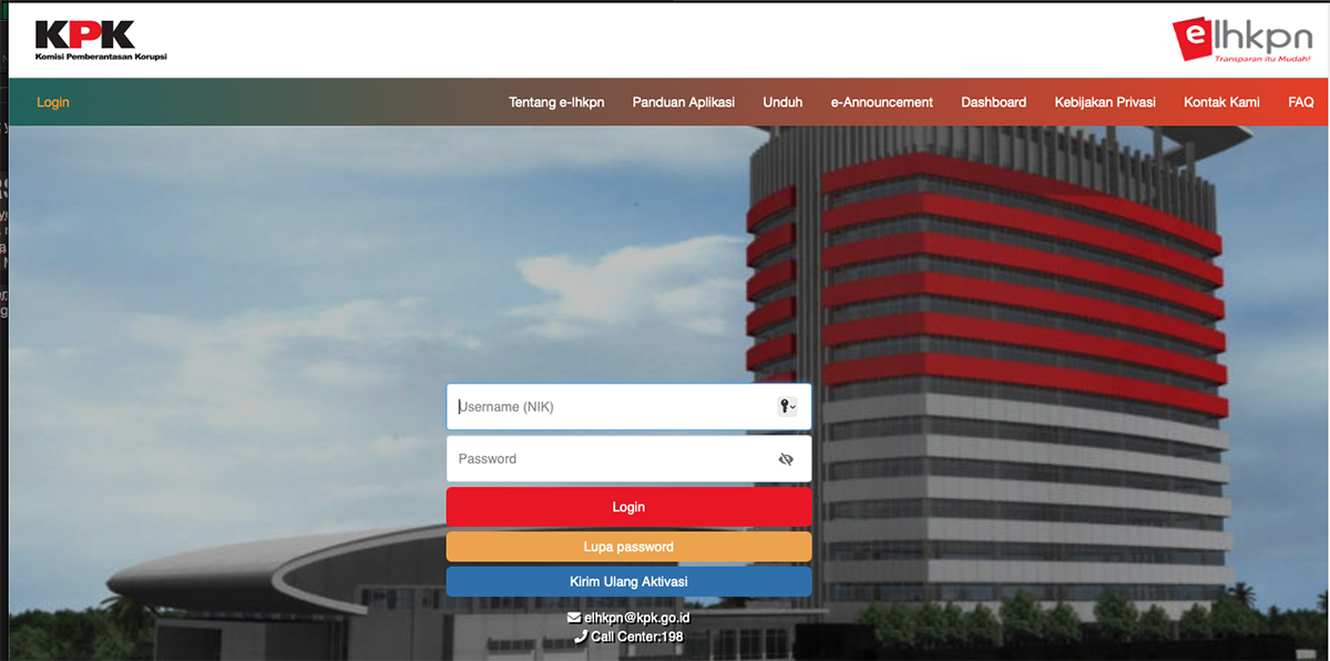 Periksa LHKPN Pejabat Negara Secara Online di website