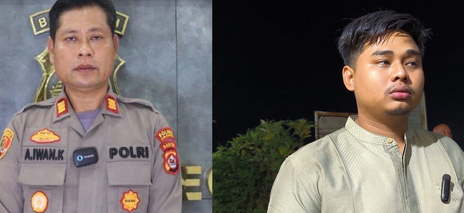 Kapolsek Cinangka dan Anak IAR (korban penembakkan oknum TNI AL) Rizky Agam