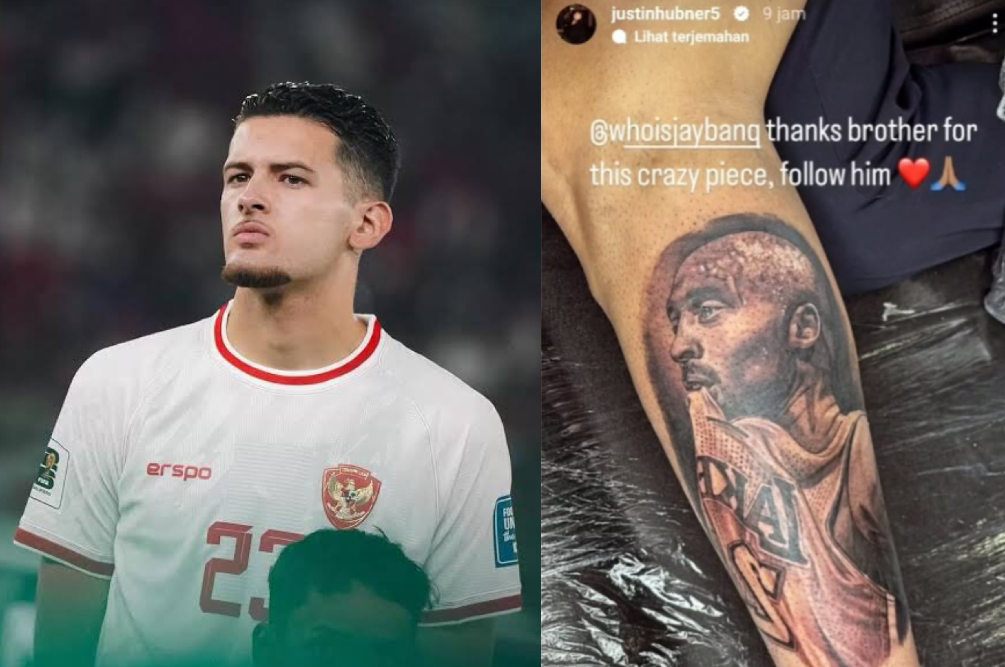 Potret: Justin Hubner dan Postingan Tato Baru di Story Instagramnya