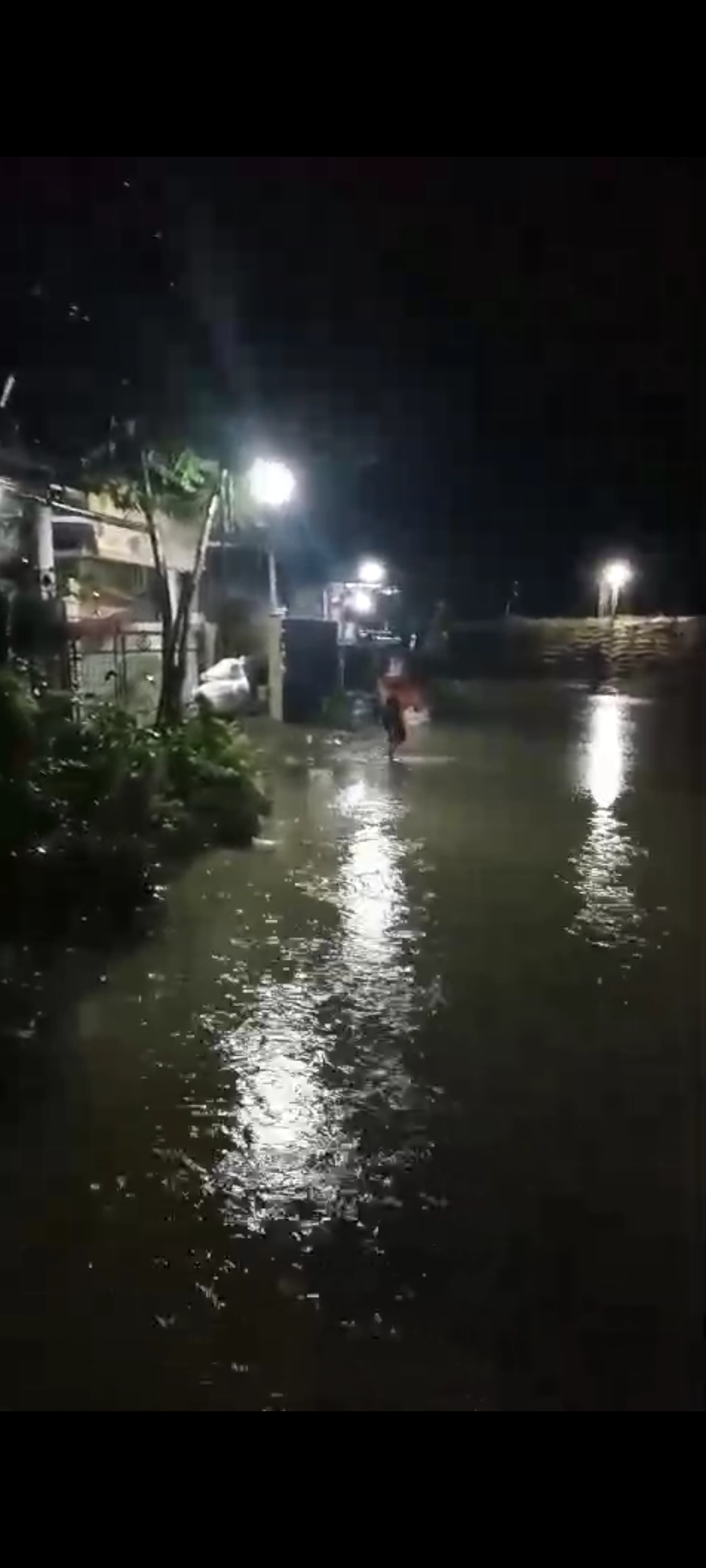 Kondisi Perumahan Dinar Indah terendam banjir, Senin (20/1/2025) malam.