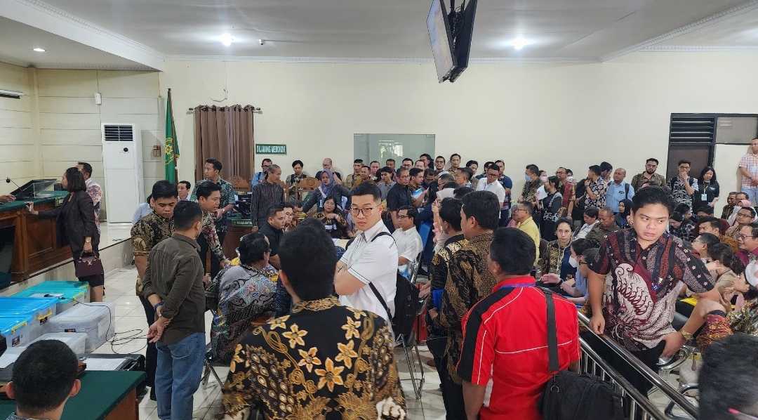 Suasana rapat verifikasi piutang kreditur PT Sritex di Pengadilan Niaga pada Pengadilan Negeri Semarang, Selasa (21/1/2025).