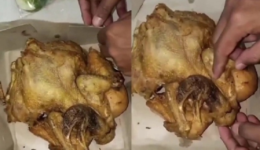 Viral ! Urat Nadi Leher Ayam Belum Terpotong Namun Sudah di Goreng