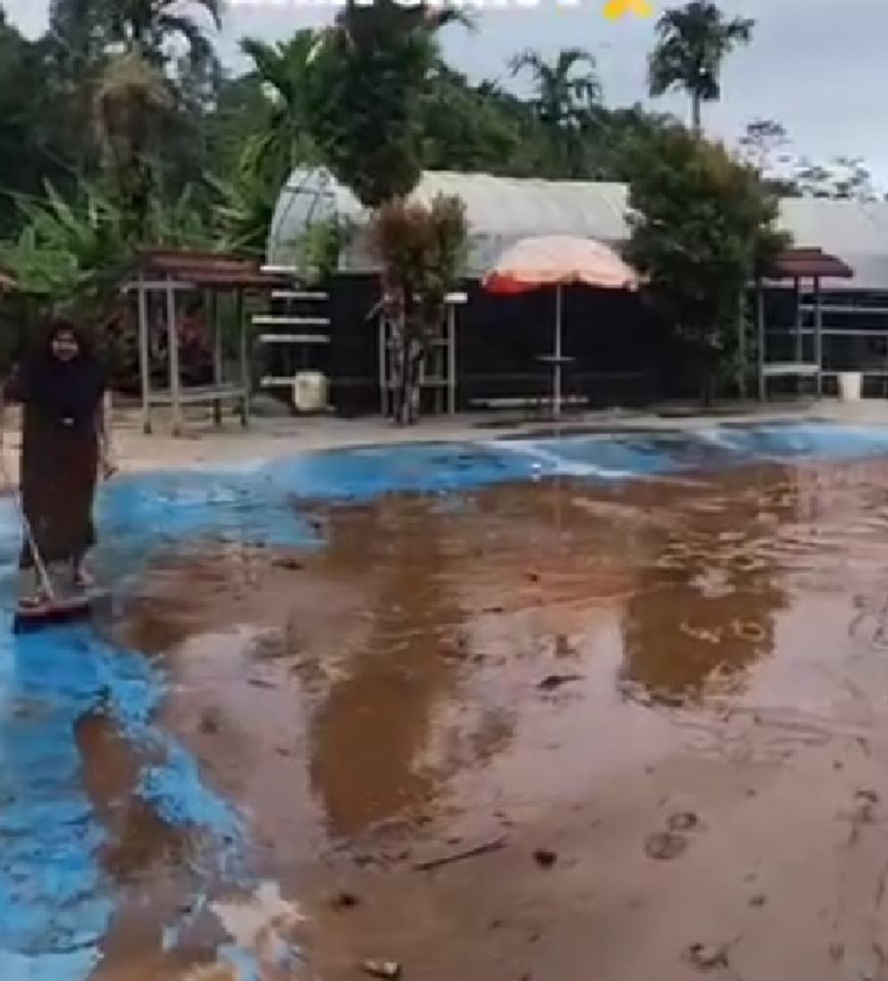 Salah satu obyek wisata di Kabupaten Batang yang terdampak banjir, Rabu (22/1/2025)