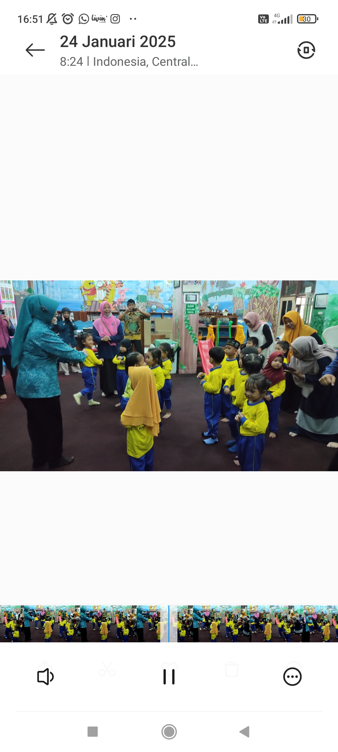Pos Pendidikan Anak Usia Dini (PAUD) Aisyiyah Cerdas Ceria Bongsari, Semarang Barat, saat berkunjung ke Perpustakaan Jawa Tengah, Jumat (24/1/2025).
