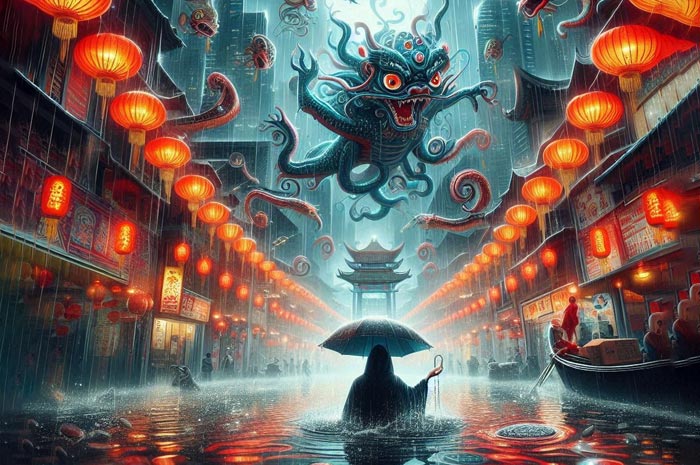 Ilustrasi misteri fenomena hujan turun saat Imlek dan menjelang Cap Go Meh.