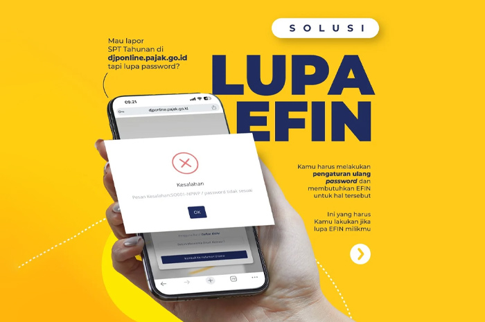 Ilustrasi lupa kode EFIN.