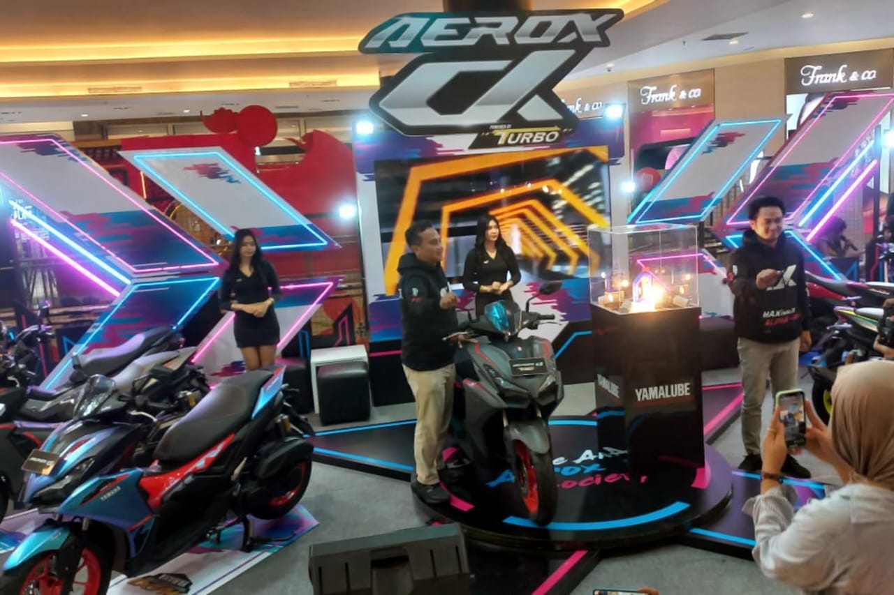 METIC BARU-Perkenalan motor metic Yamaha Aerox Alpha untuk wilayah pemasaran Jateng &ndash; DIY di Solo, sabtu (1/2/2025)