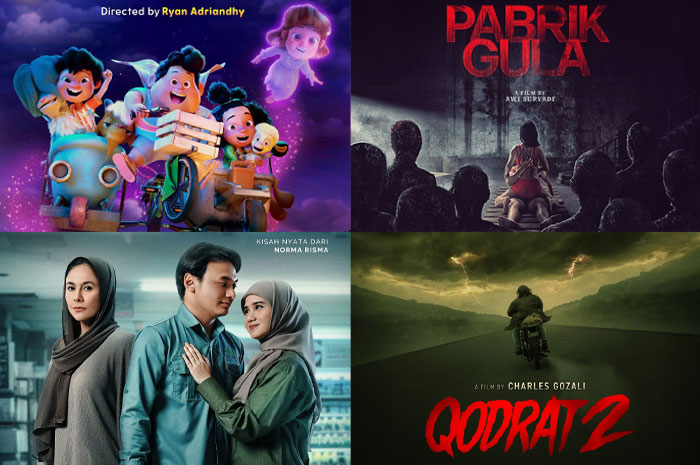 Poster film lokal yang dijadwalkan tayang di Bioskop Indonesia saat lebaran 2025.