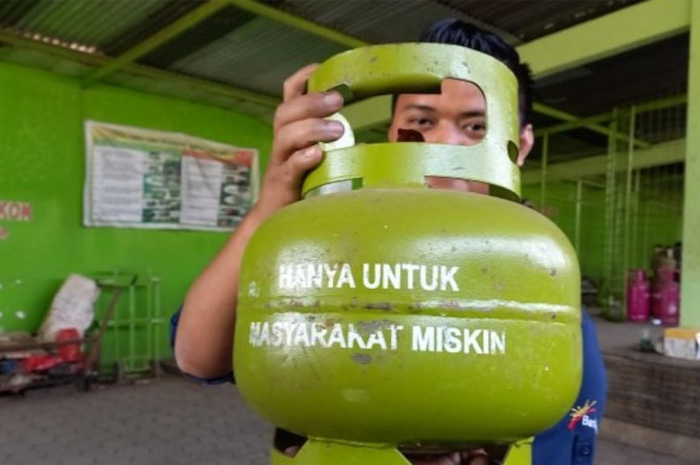 Ilustrasi gas LPG 3 kg dijual melalui pengecer.