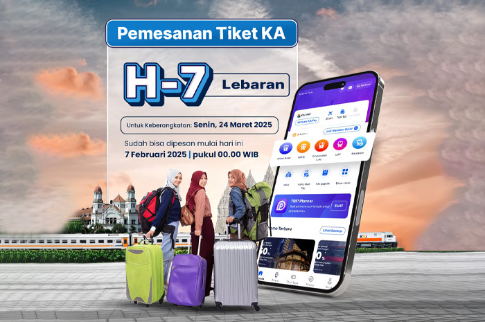 Ilustrasi jadwal pemesanan tiket kereta api untuk lebaran 2025.