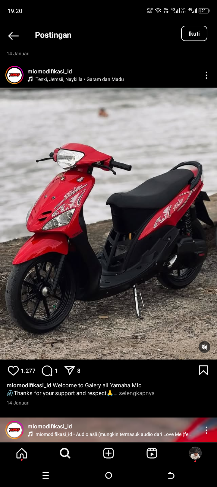 Contoh modifikasi Yamaha Mio