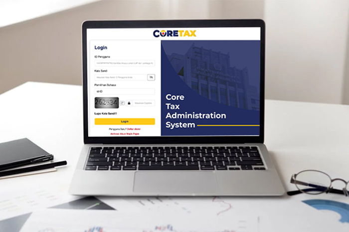 Ilustrasi akses login ke Coretax DJP.
