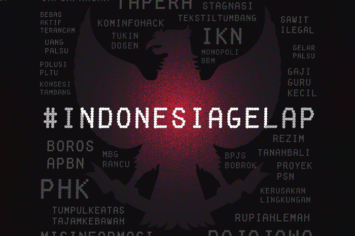 Tagar Indonesia Gelap viral di media sosial.