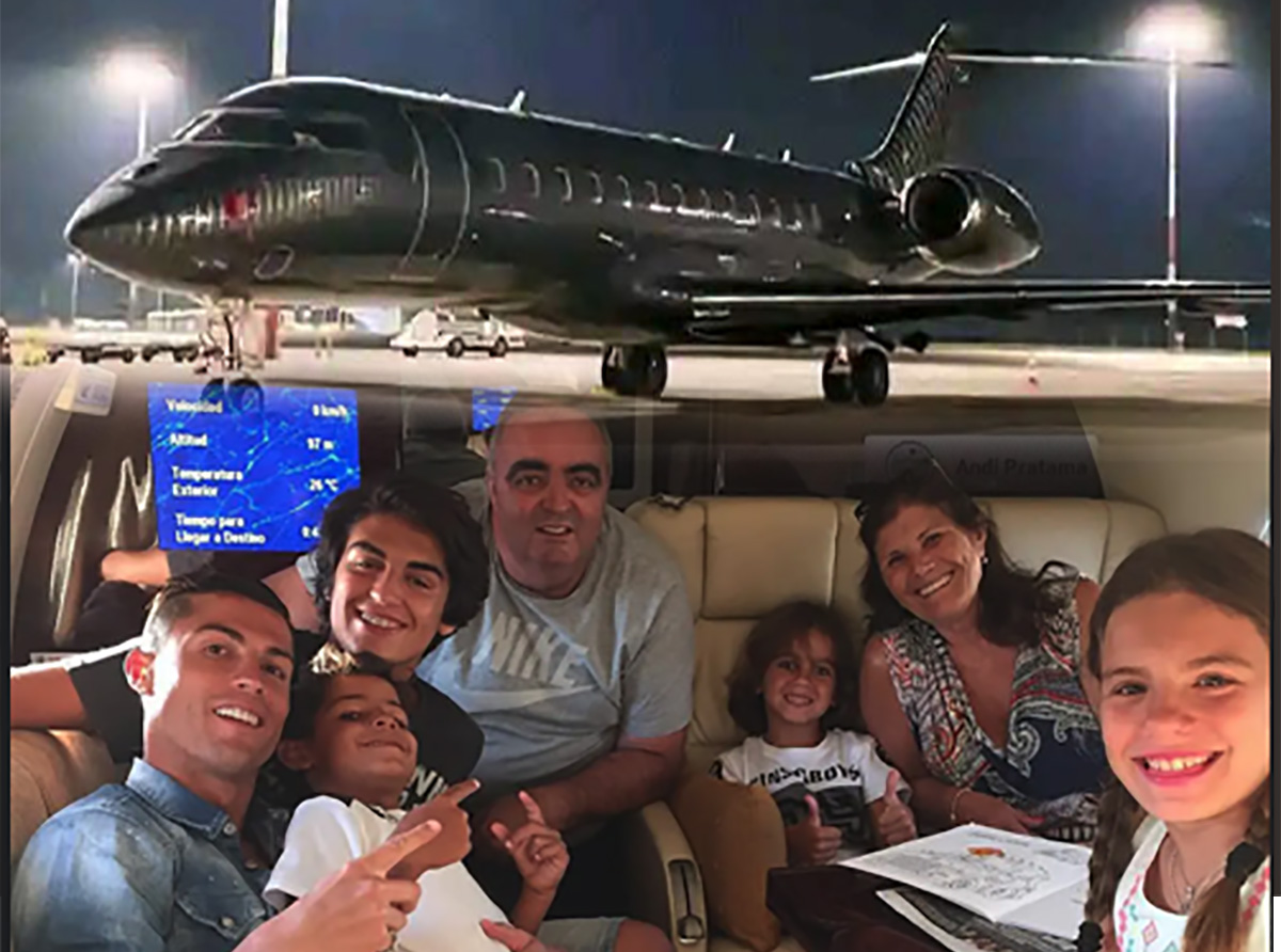 Penampakan Jet Pribadai Cristiano Ronaldo Yang Dibuat Terbang Ke Indonesia, Harganya Wow Fantastis dan Fiturnya Modis